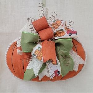 Pumpkin Wreath, Handmade Door Wreath, Autumn Wreath.